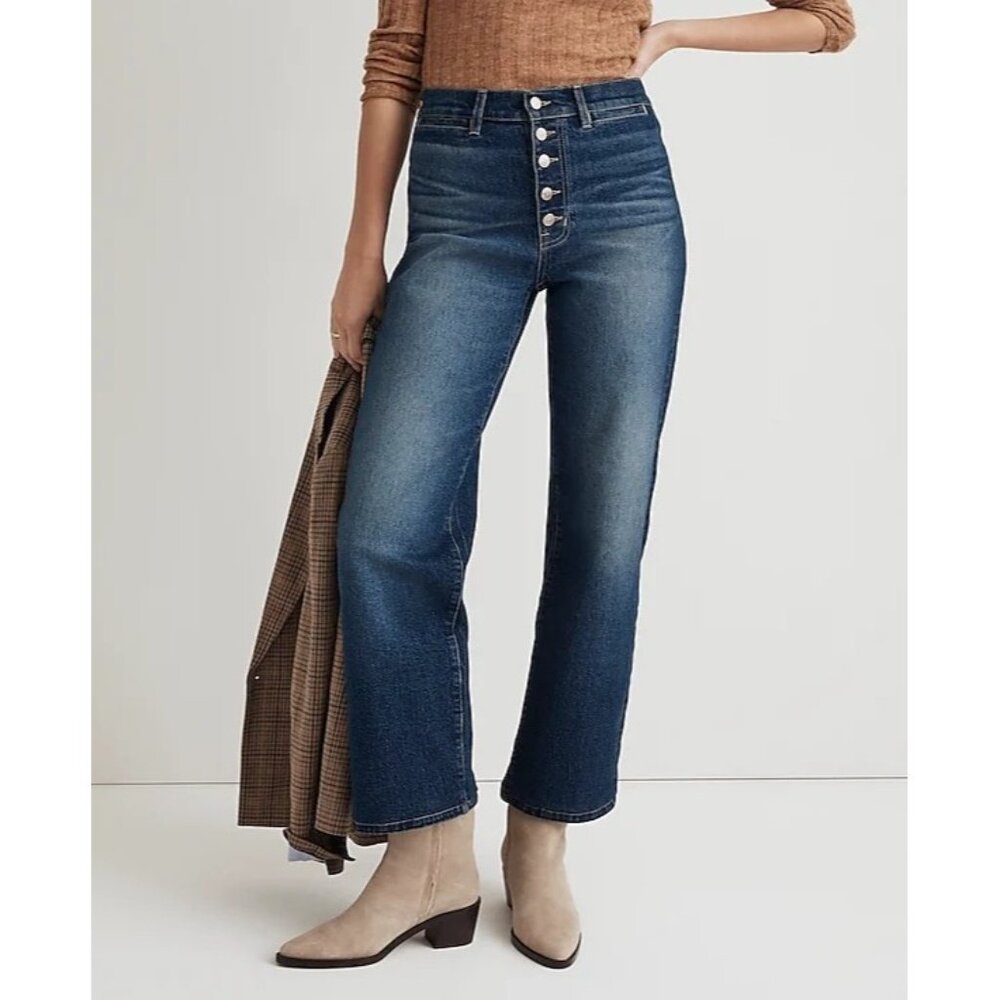 Madewell  The Perfect Vintage Wide-Leg Jean in Clemens Wash - Picture 2 of 10